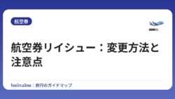 航空券リイシュー：変更方法と注意点