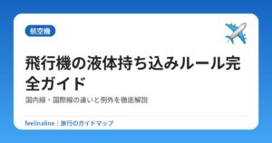 飛行機の液体持ち込みルール完全ガイド|国内線・国際線の違いと例外を徹底解説