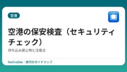 空港の保安検査（セキュリティチェック）｜持ち込み禁止物と注意点