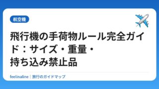 飛行機の手荷物ルール完全ガイド：サイズ・重量・持ち込み禁止品