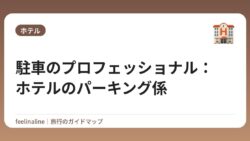 駐車のプロフェッショナル：ホテルのパーキング係