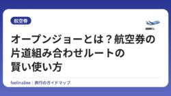 オープンジョーとは？航空券の片道組み合わせルートの賢い使い方