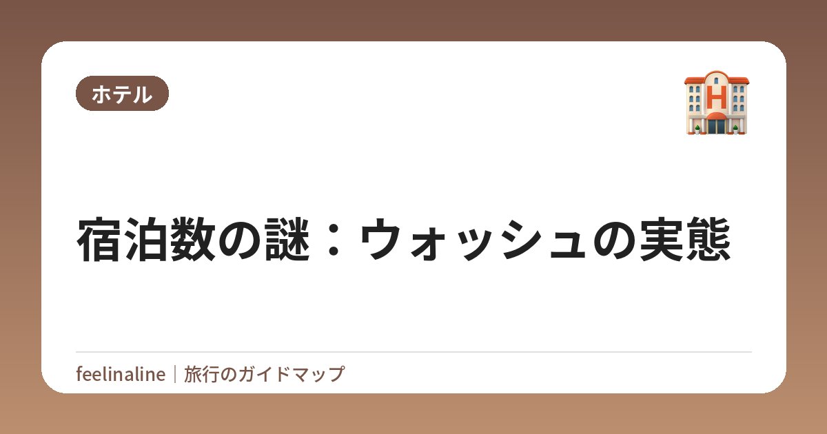 宿泊数の謎：ウォッシュの実態
